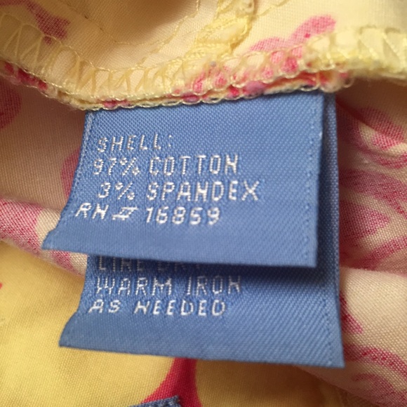 J McLaughlin yellow and pink print pants Size 8. - Picture 5 of 6